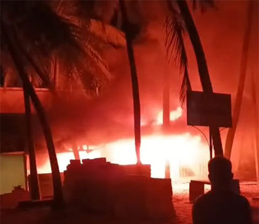 Fire at Malpe hotel